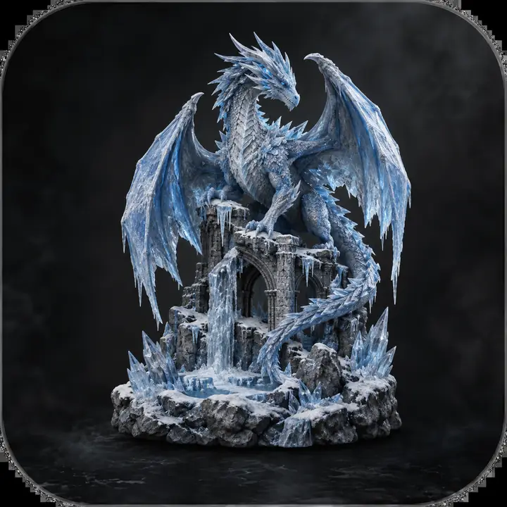 Beispiel eines blauen Eisdrachen