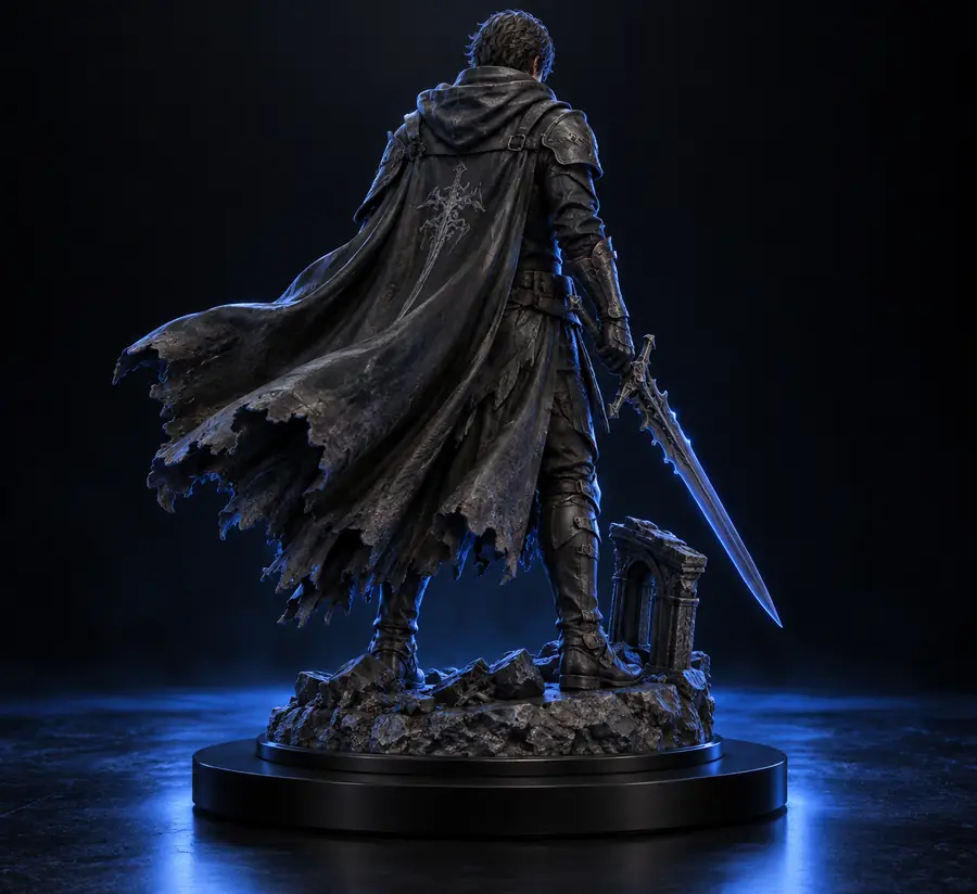 A generated 3D model prepared for the next workflow