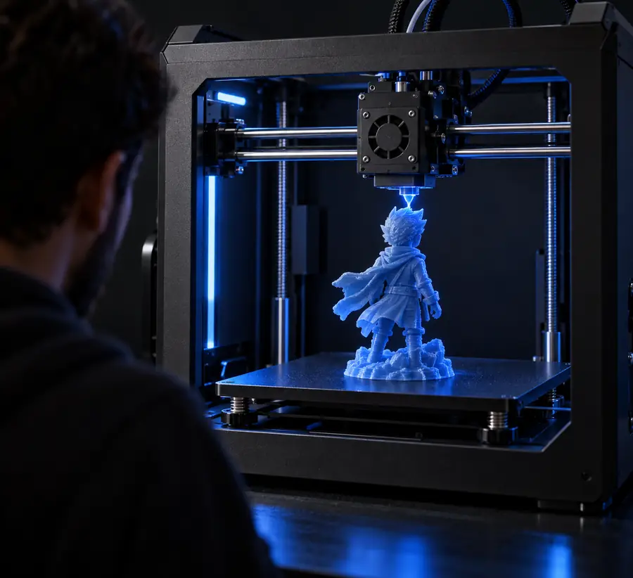 3D printer producing a model