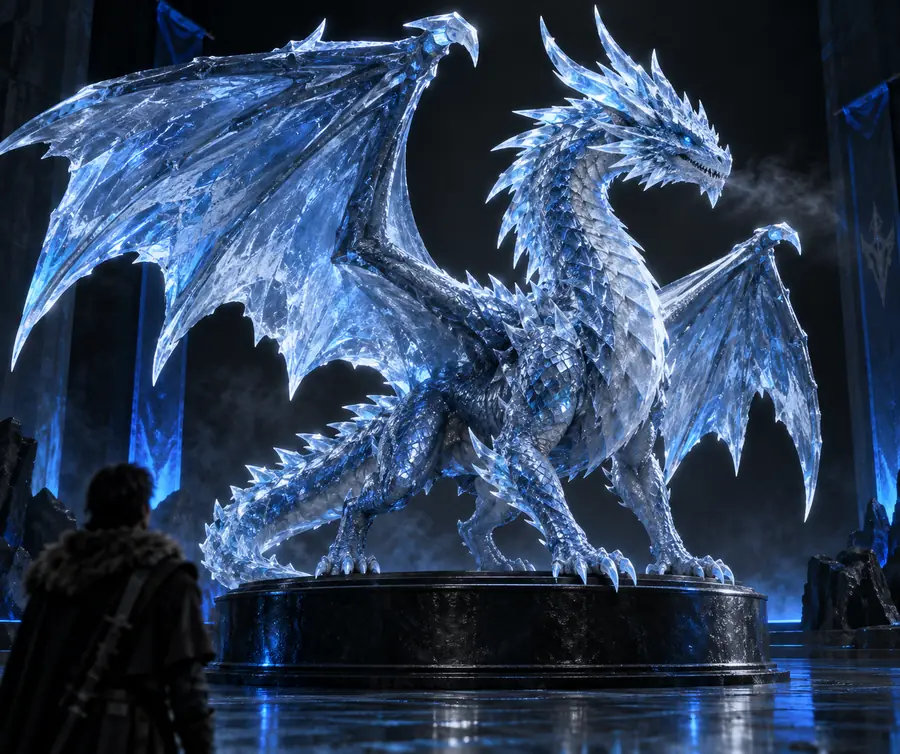 Beispiel für ein Modell eines blauen Eisdrachen